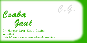 csaba gaul business card